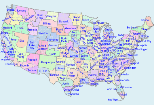 County Warning Area MAP